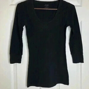 Joe Fresh Black Long  Sleeved Thermal Shirt Size XS